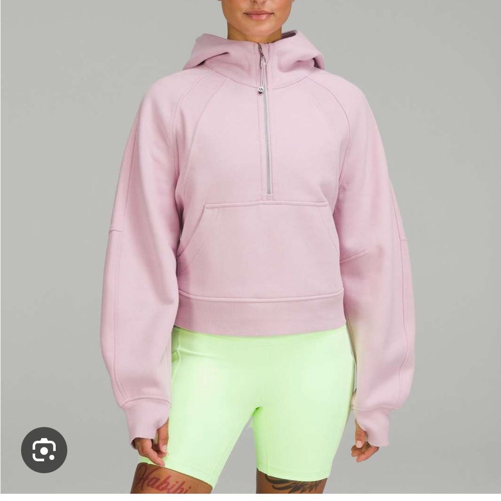 lululemon athletica Light Pink Half-Zip Hoodie